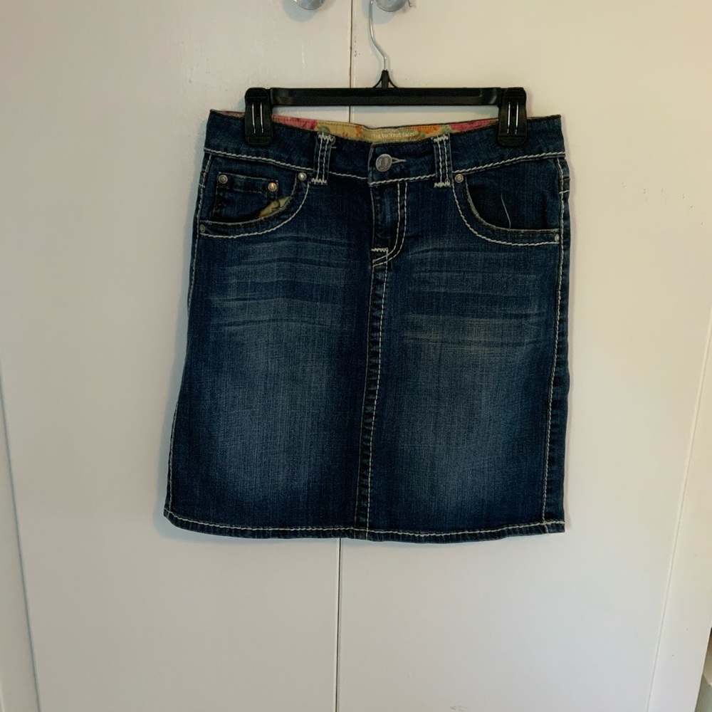 Downeast denim skirt